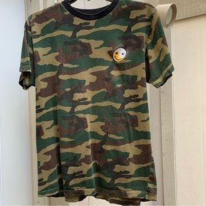 Eighty Eight camouflage Tee size 18/20 with happy face decal. 💯 cotton.